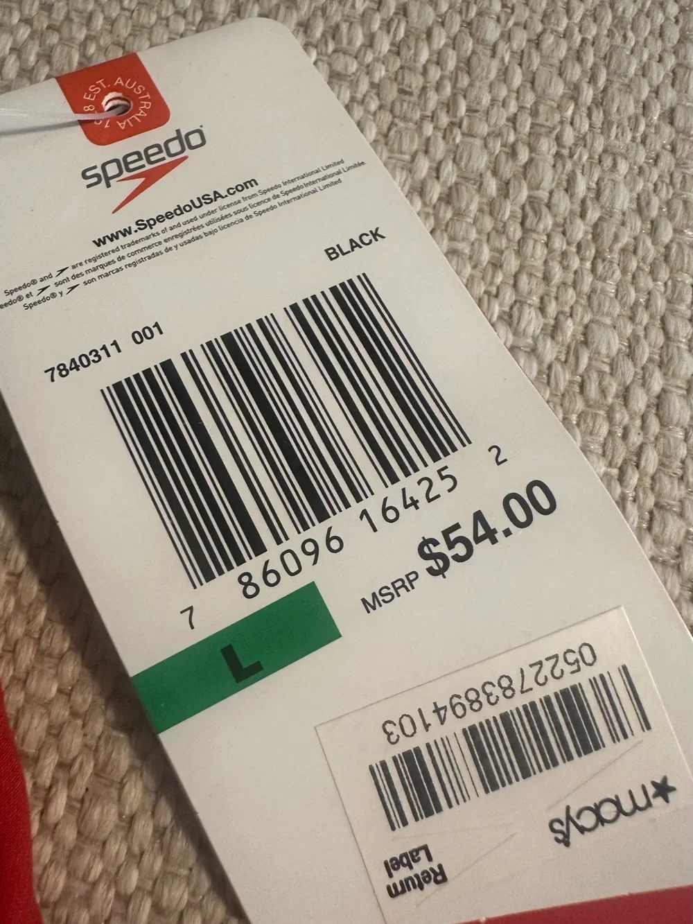 Speedo Navy & Red Colorblock Swim Board Shorts